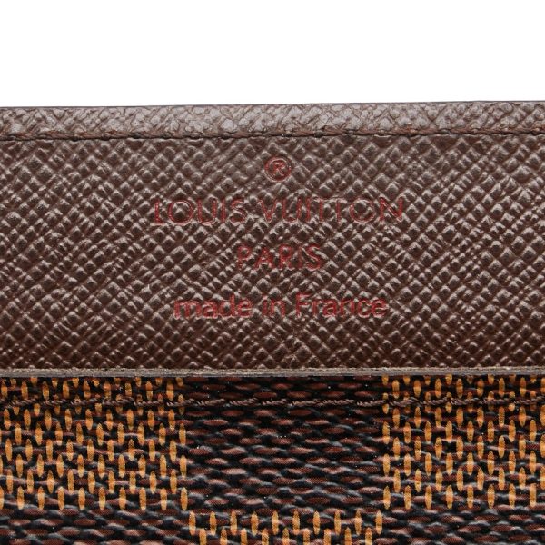 1 0156305 6 Louis Vuitton Damier Portefeuille Long Card Case Brown