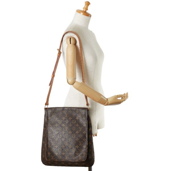 1 0156326 10 Louis Vuitton Monogram Musette Shoulder Bag M51256 Brown