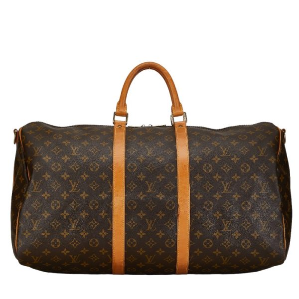 1 0156327 2 Louis Vuitton Monogram Keepall Bandouliere 55 Bag M41414 Brown