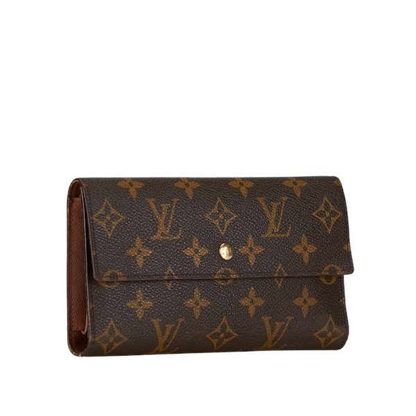 1 0156330 2 Louis Vuitton Monogram Porte Tresor Long Wallet M61215 Brown