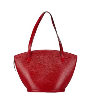 1 0156332 1 Celine Chain Shoulder Bag Leather Red