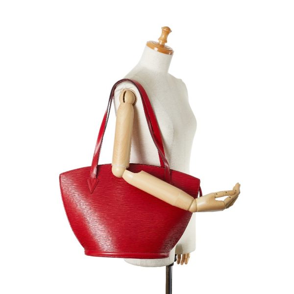 1 0156332 11 Louis Vuitton Epi Saint Jacques Shopping Tote Bag Shoulder Bag M52267 Castilian Red Leather