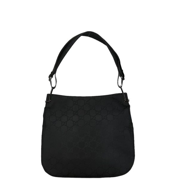 1 0156342 1 Gucci one shoulder bag handbag black nylon leather