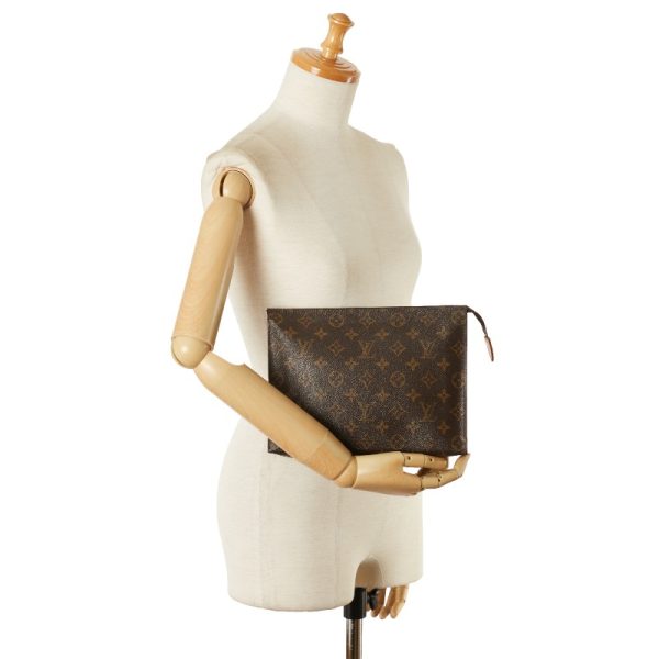 1 0156348 11 Louis Vuitton Monogram Posh Toilette Shoulder Bag M46037 Brown PVC Leather