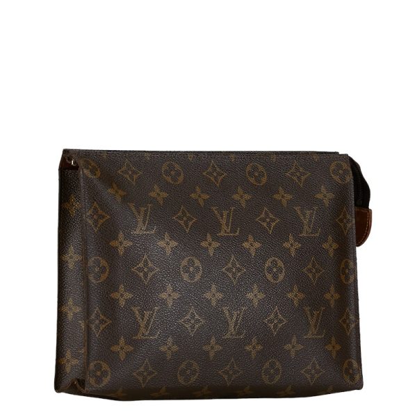 1 0156348 2 Louis Vuitton Monogram Posh Toilette Shoulder Bag M46037 Brown PVC Leather