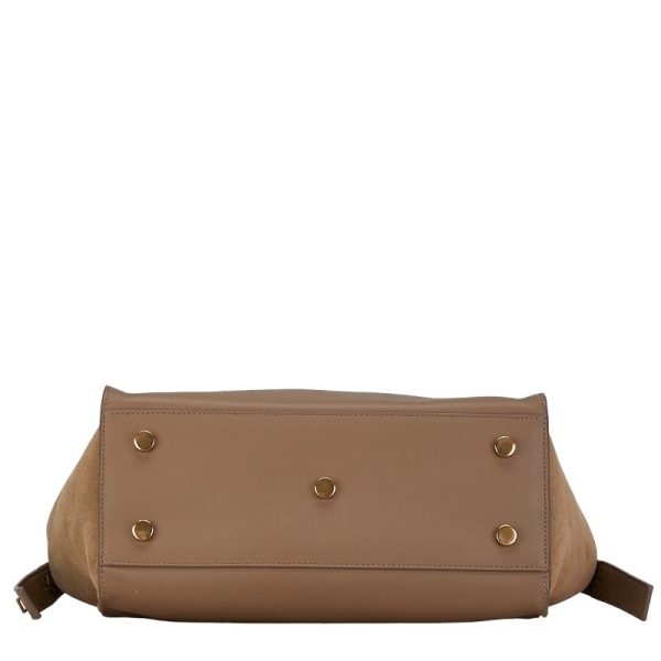 1 0156454 4 Saint Laurent Monogram Downtown Cabas Shoulder Bag Beige