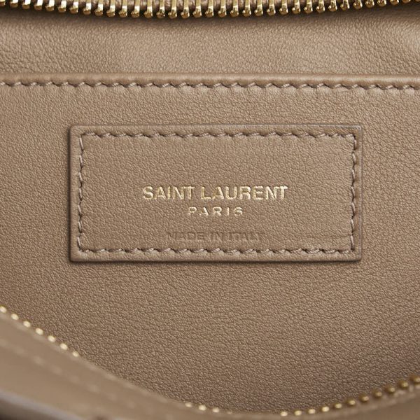 1 0156454 8 Saint Laurent Monogram Downtown Cabas Shoulder Bag Beige