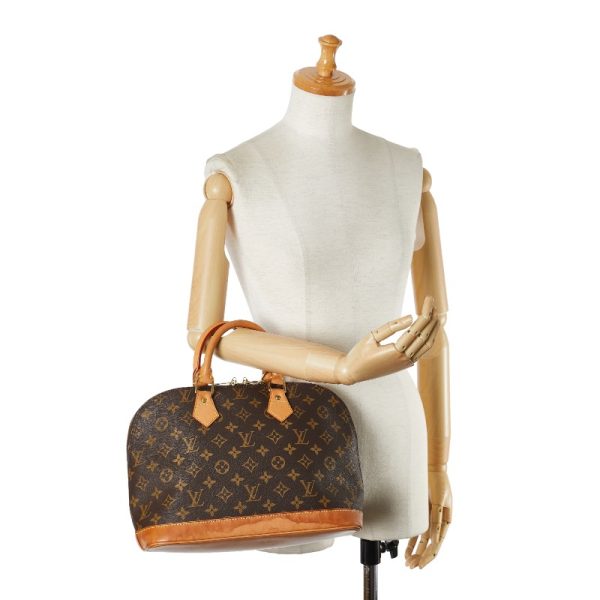 1 0156455 9 Louis Vuitton Monogram Alma PM Handbag M51130 Brown