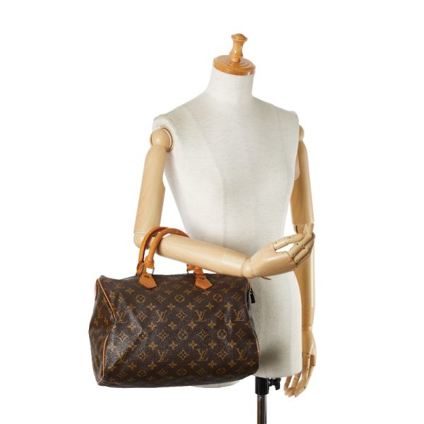 1 0156456 11 Louis Vuitton Monogram Speedy 30 Handbag M41526 Brown