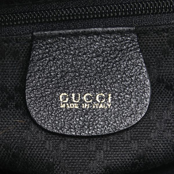 1 0156464 9 Gucci bamboo handbag tote bag black suede