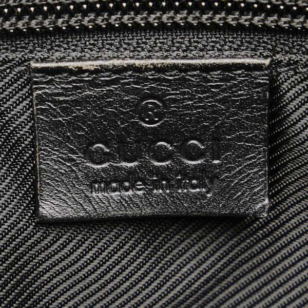 1 0157447 7 Gucci GG canvas handbag tote bag navy black canvas leather