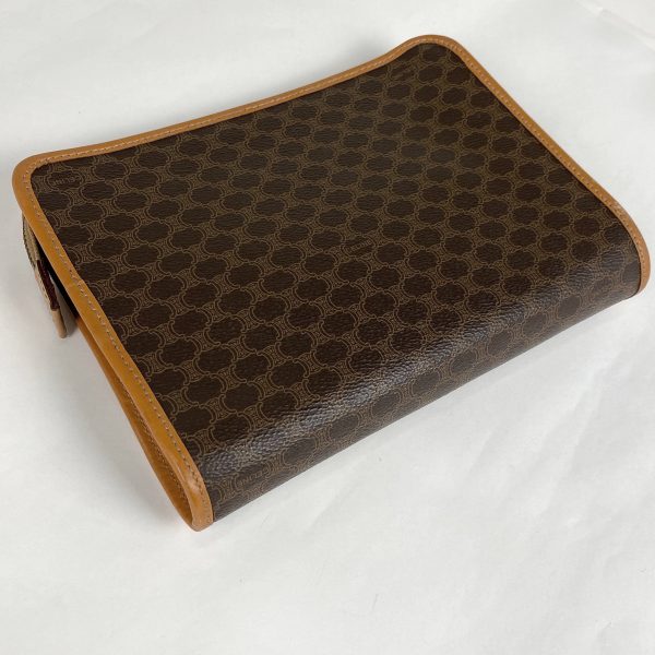 1000066383511 12 Celine Macadam Clutch Bag Brown