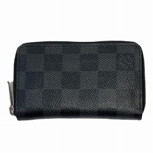 100302050ab00092 1 Louis Vuitton Pochette Clé Coin Case Monogram Empreinte Black