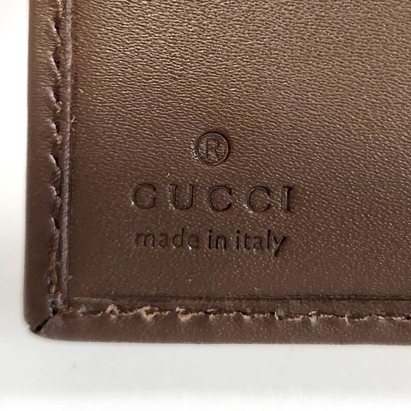 1005 6 GUCCI Bifold Wallet GG Canvas Leather Beige Brown