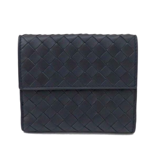 10139 1 Bottega Veneta Intrecciato Mini Wallet Black