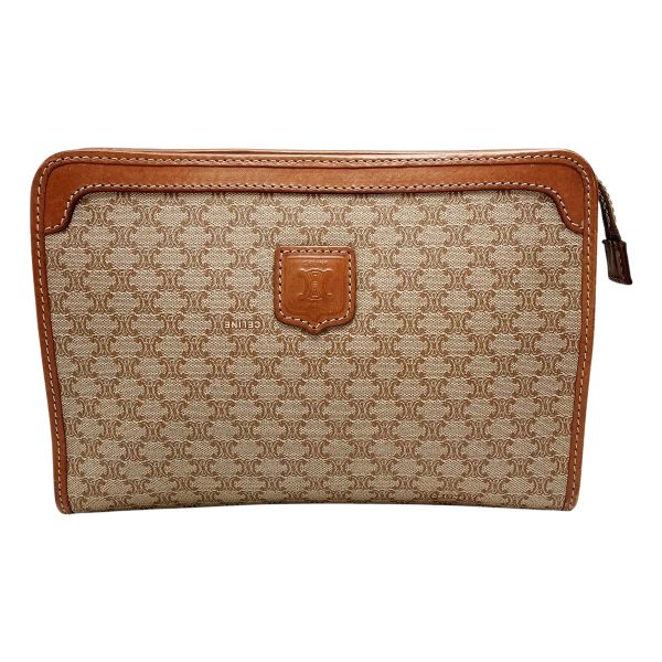 1017004016042 1 rbg Celine Macadam Beige Brown Clutch