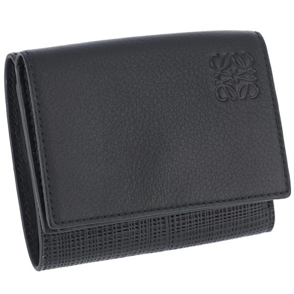 10188s2600391100 LOEWE Trifold Wallet Black