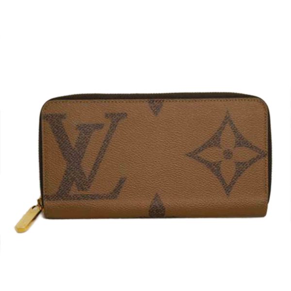 10211 1 Louis Vuitton Zippy Wallet Monogram Giant Reverse Wallet Brown