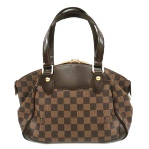 10245 1 Christian Dior 2way Handbag Calf Brown