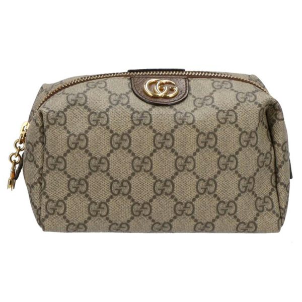 10255 1 Gucci GG Supreme Pouch Beige