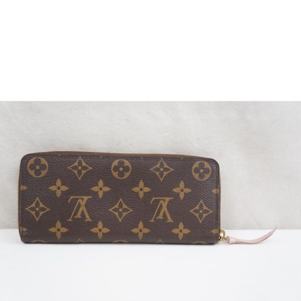 10282 2 Louis Vuitton Portefeuil Clemence Monogram Rose Ballerine