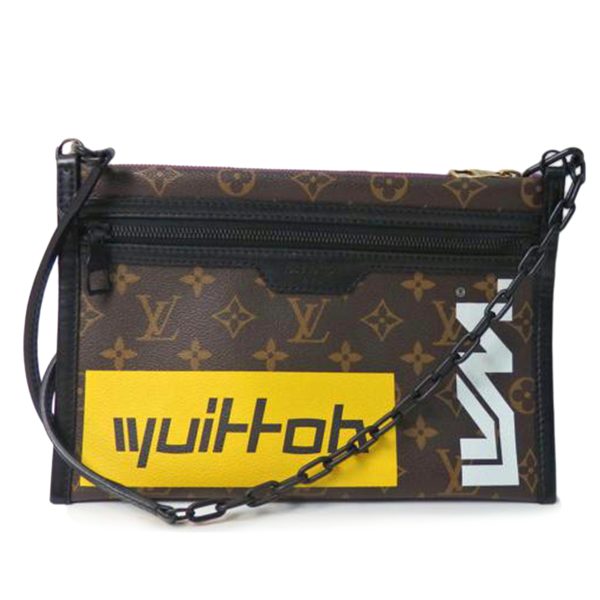 10289 1 Louis Vuitton Flat Messenger Bag Monogram Denim