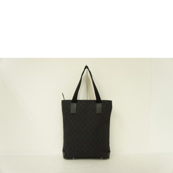 10349 2 Gucci GG Pattern Nylon Canvas Tote Bag Beige