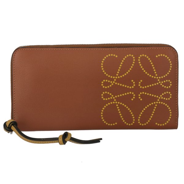 10354t1200247658 1 LOEWE Anagram Zip Around Wallet Brown