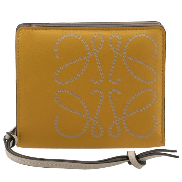 10354z4100248311 1 LOEWE Anagram Compact Zip Wallet Yellow