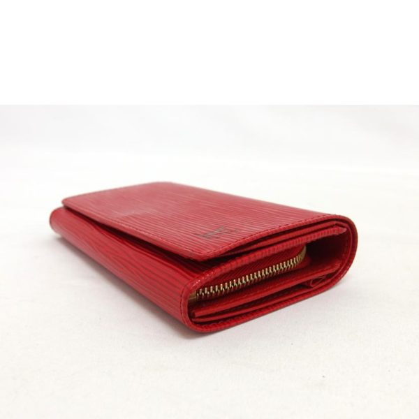 10368 3 Louis Vuitton Portomone Vietresor Epi Wallet Castilian Red