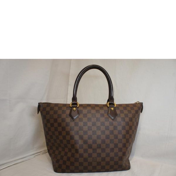 10372 2 Louis Vuitton Saleya MM Damier Handbag Ebene Brown