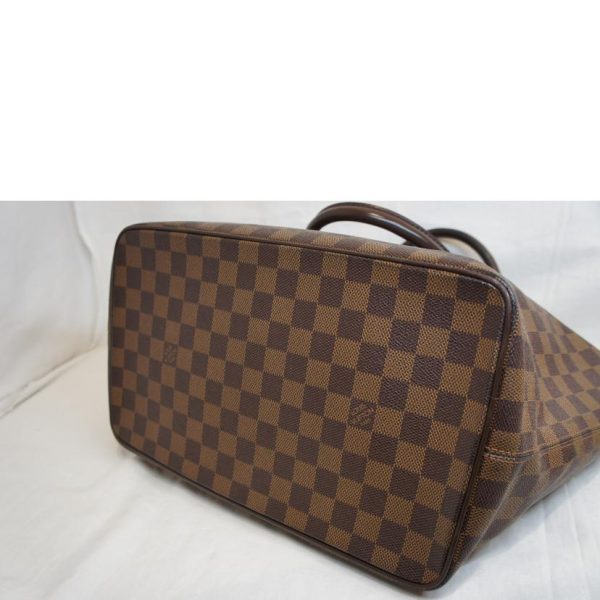 10372 3 Louis Vuitton Saleya MM Damier Handbag Ebene Brown