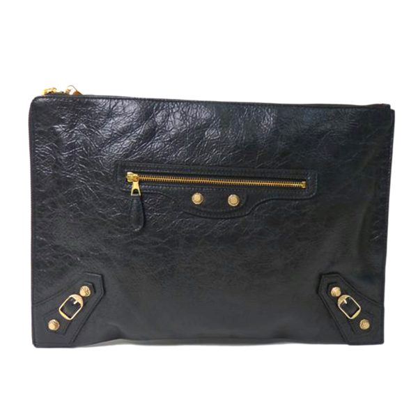 10388 1 Balenciaga Giant Clutch Black