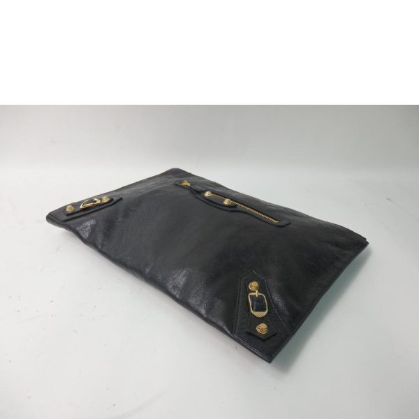 10388 3 Balenciaga Giant Clutch Black