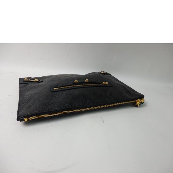 10388 4 Balenciaga Giant Clutch Black