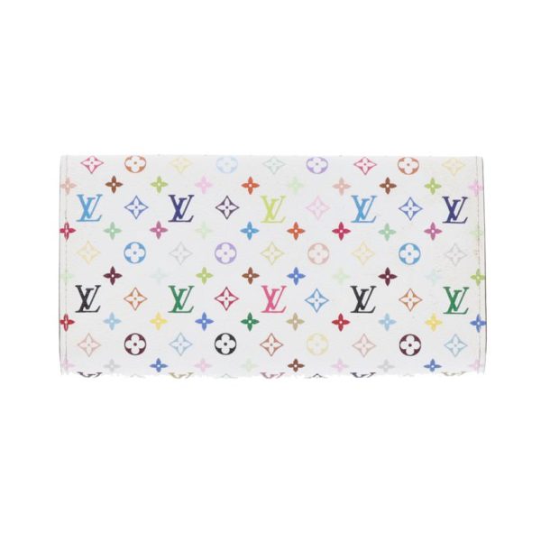 10400 2 Louis Vuitton Sarah Wallet Monogram Multicolor White