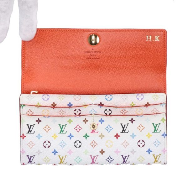 10400 5 Louis Vuitton Sarah Wallet Monogram Multicolor White