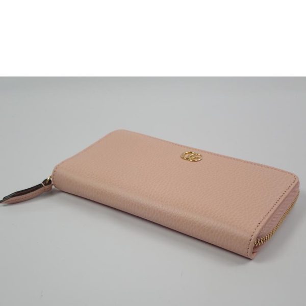 10459 3 GUCCI GG Marmont Round Zipper Wallet