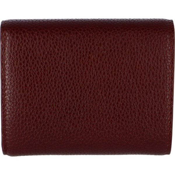 104903afe28wn 2 CELINE Small Trifold Wallet Bicolor Wine Red