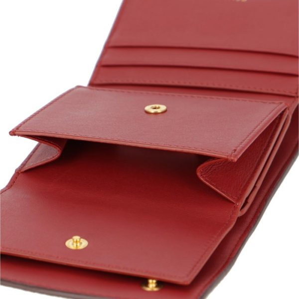 104903afe28wn 7 CELINE Small Trifold Wallet Bicolor Wine Red