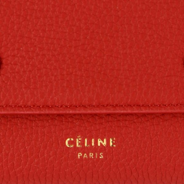 104903au828ch 3 CELINE Small Trifold Wallet Bicolor Beige