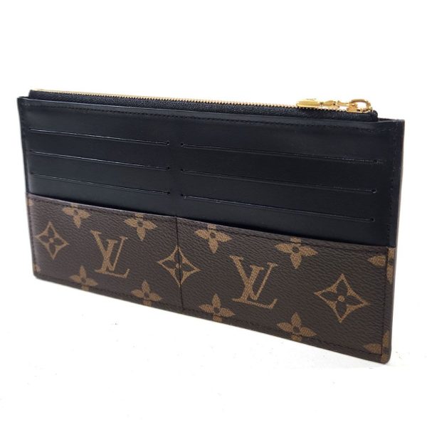 1051 2 Louis Vuitton Monogram Slim Purse Wallet Canvas Brown