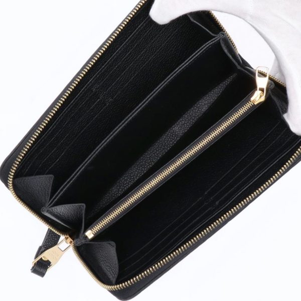 10511 4 Louis Vuitton Zippy Wallet Empreinte Wallet Noir