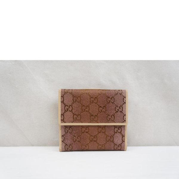 10534 2 Gucci GG Gradation Lame W Hook Wallet