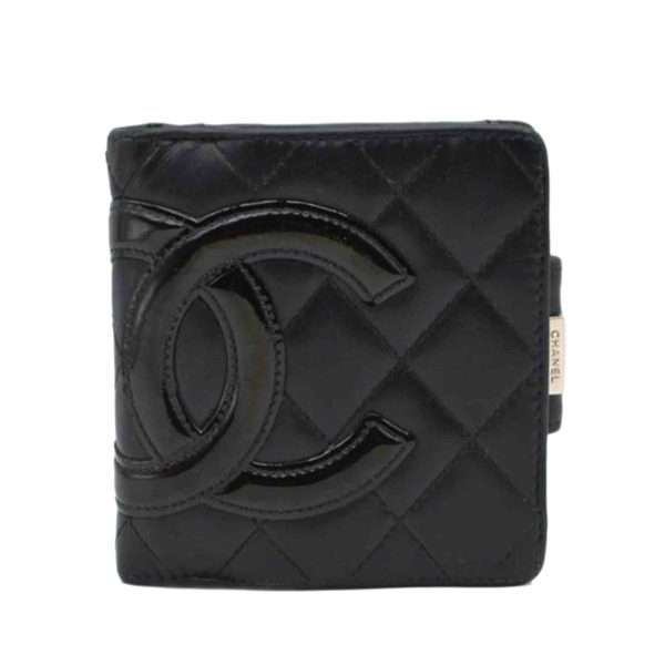 10589 1 Chanel Cambon Line Compact Leather Wallet