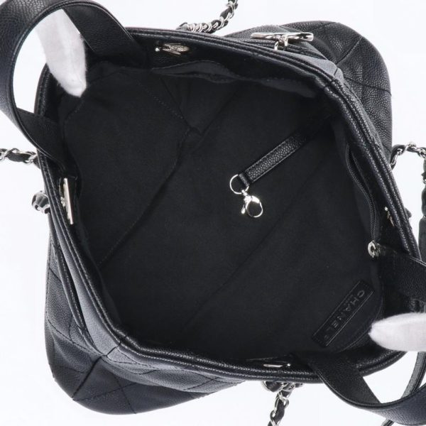 10596 5 Chanel Matelasse Soft Caviar Tote Bag Black