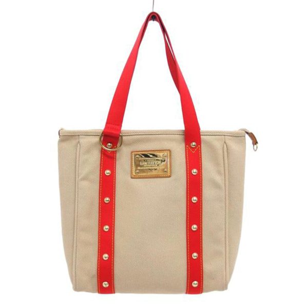 10603 1 Louis Vuitton Antigua Cava Tote Bag Beige Red