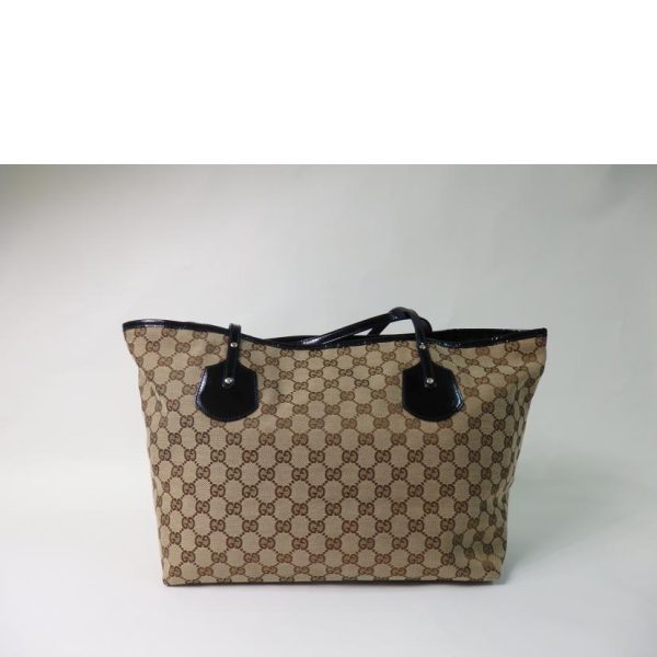 10609 2 Gucci GG Canvas Jolly Large Tote Bag Beige