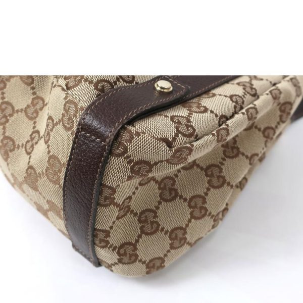 10693 4 Gucci GG Canvas Tote Handbag Brown