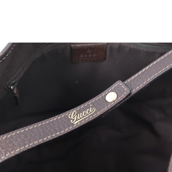 10693 5 Gucci GG Canvas Tote Handbag Brown